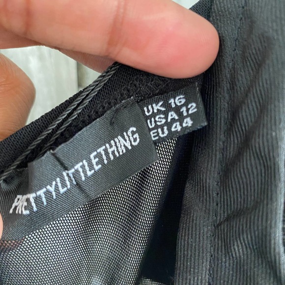 NWT Pretty little things black bandeau jumpsuit 16 - Picture 8 of 8